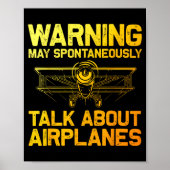 Funny Airplane Novelty For Men Women Plane Aviatio Poster (Vorne)