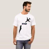 Funny Airplane Pilot Cat Husband Ehefrau T-Shirt (Vorne ganz)