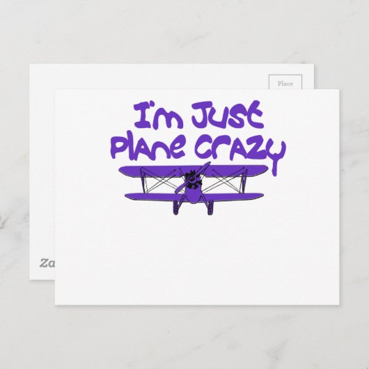 Funny Airplane Postkarte (Vorne/Hinten)