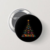 Funny Airplanes Christmas Tree Graphic Air Planes  Button (Vorne & Hinten)