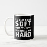 Funny Airsoft Balls Hard Airsofting Sport Airsofte Kaffeetasse<br><div class="desc">Dieses Design besticht durch eine humorvolle Anziehung von Luftkugeln und den intensiven Sport des Airsofting. Ideal für jeden begeisterten Luftweicher,  der eine Touch Spaß zu seiner Ausrüstung hinzufügen möchte.</div>