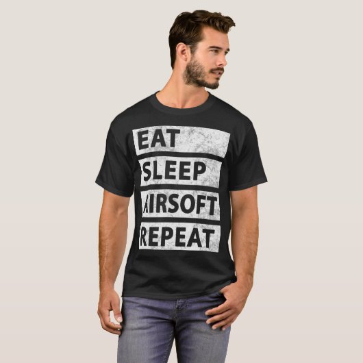 Funny Airsoft Ess Sleep Airsoft T-Shirt (Vorne ganz)