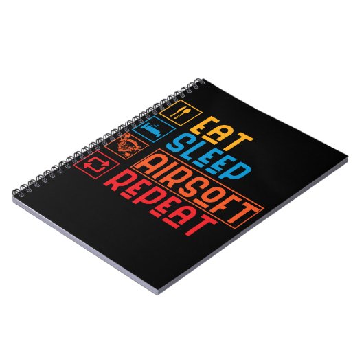 Funny Airsoft Paintball Airsoft Team Notizblock (Linke Seite)