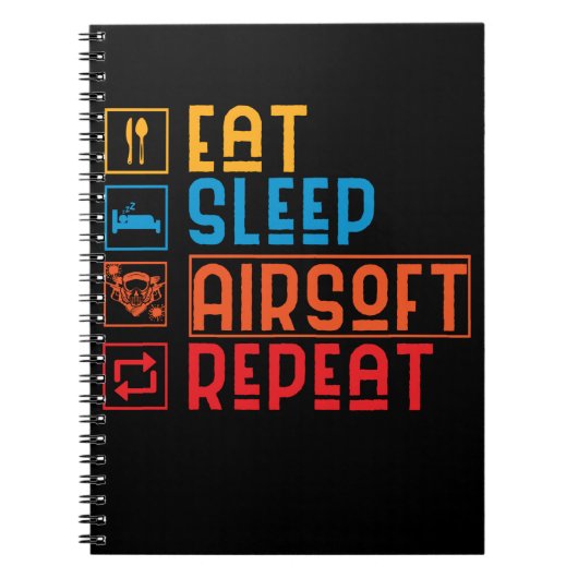 Funny Airsoft Paintball Airsoft Team Notizblock (Vorderseite)
