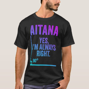 Funny Aitana T - Shirt Funny Aitana Name Birthday