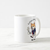 Funny  Akita dog Business Suit Coffee  Kaffeetasse (VorderseiteRechts)