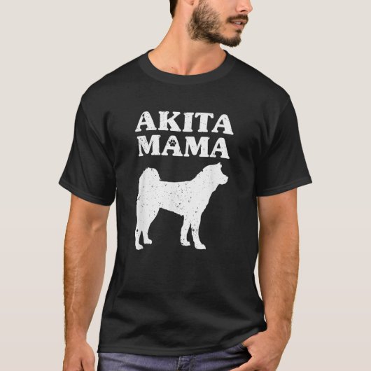 Funny Akita Inu Design Women Mothers Akita Lover P T-Shirt (Vorderseite)