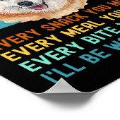 Funny Akita Inu oder Kuma Inu Hund jeden Snack Sie Poster (Ecke)