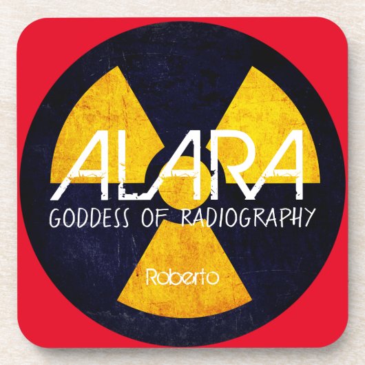 Funny ALARA Goddess of Radiography Getränkeuntersetzer (Vorderseite)