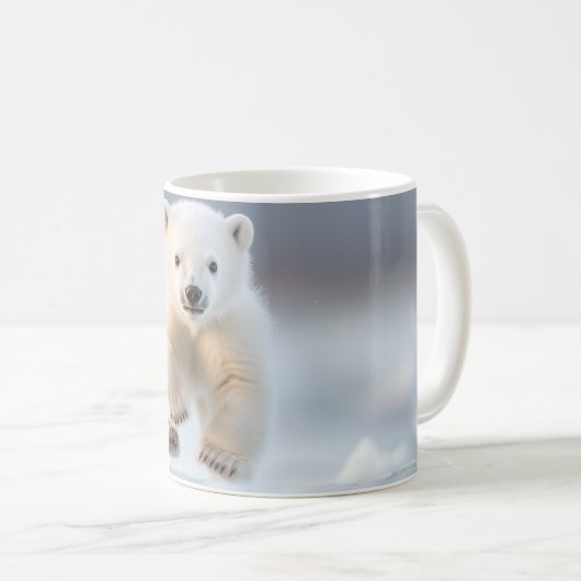 Funny Alaska Polar Bear Cub Kaffeetasse (VorderseiteRechts)