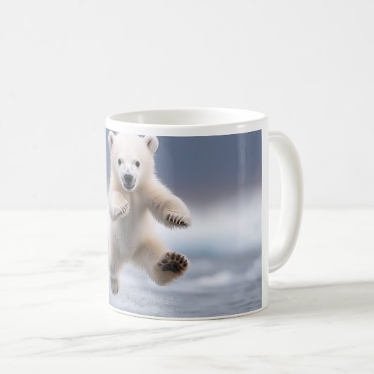Funny Alaska Polar Bear Cub Kaffeetasse (VorderseiteRechts)