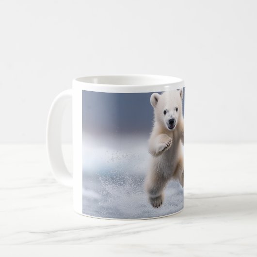 Funny Alaska Polar Bear Cub Kaffeetasse (Vorderseite Links)