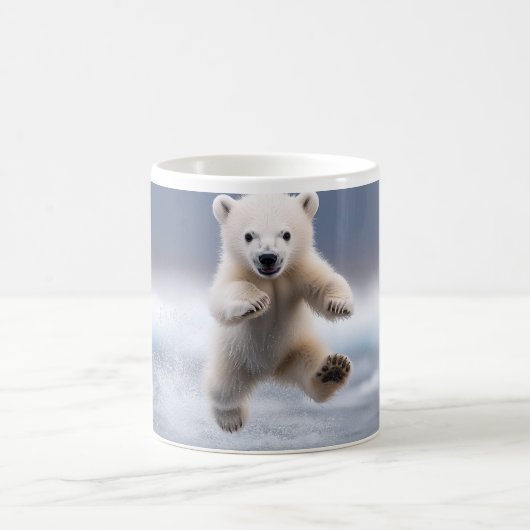 Funny Alaska Polar Bear Cub Kaffeetasse (Mittel)