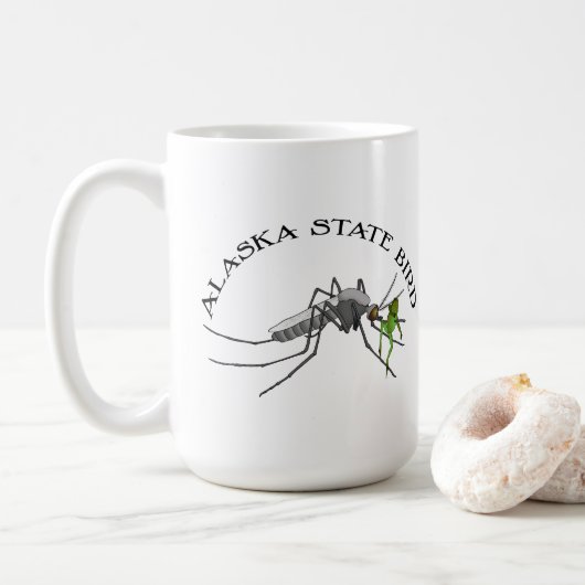 Funny Alaska Staat Bird - 15 oz. Mug Kaffeetasse (Mit Donut)