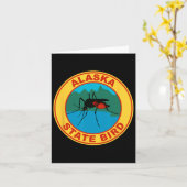 Funny Alaska Staat Bird Mosquito Karte (Gelbe Blume)