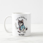 Funny Alaskan Klee Kai  Business Suit Coffee  Kaffeetasse (Links)
