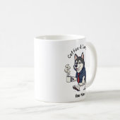 Funny Alaskan Malamute Business Suit Coffee Kaffeetasse (VorderseiteRechts)