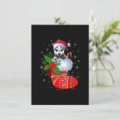 Funny Alaskan Malamute Dog in Weihnachtssocken San Einladung (Stehend Vorderseite)