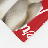 Funny Alaskan Malamute Dog Muster Weihnachten Fleecedecke (Ecke)