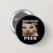 Funny Albern Cat Memes By 919 Designs berücksichti Button (Vorne & Hinten)
