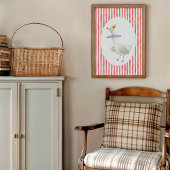 Funny Albern Goose Aquarell Drucken Poster