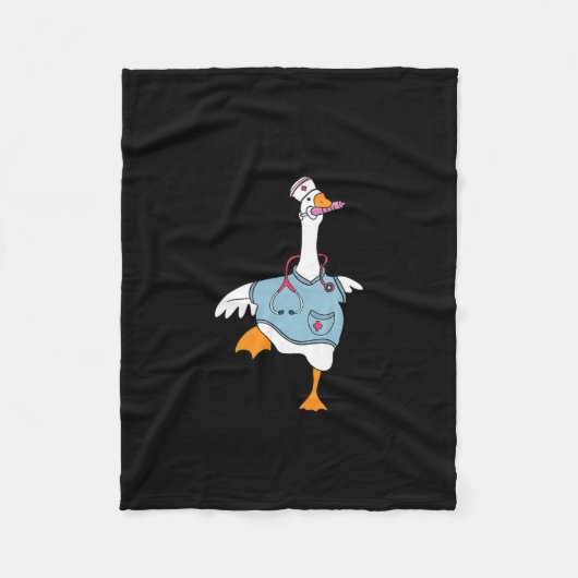 Funny Albern Goose Nurse Club Krankenschwester Stu Fleecedecke (Vorderseite)