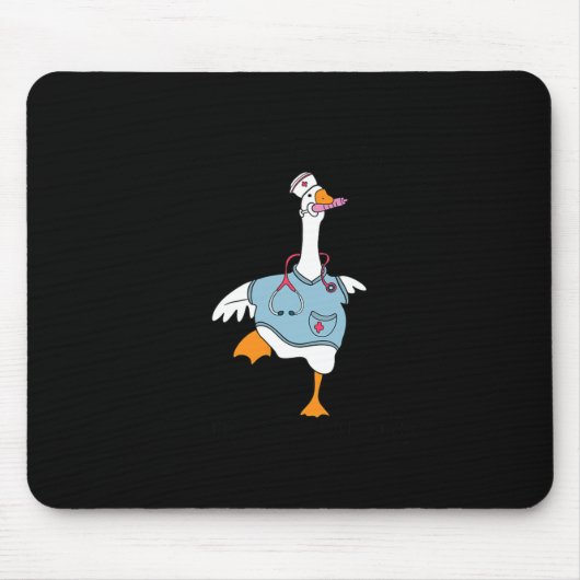 Funny Albern Goose Nurse Club Krankenschwester Stu Mousepad (Vorne)