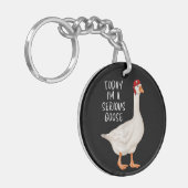 Funny Albern Goose Zitat Heute bin ich eine ernste Schlüsselanhänger (Vorderseite links)