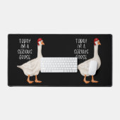 Funny Albern Goose Zitat Heute bin ich eine ernste Schreibtischunterlage (Tastatur & Maus)