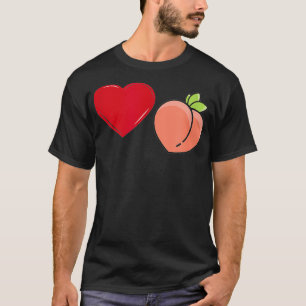 Funny Albern Grinder Emoji Liebe Peach Gay Pride H T-Shirt