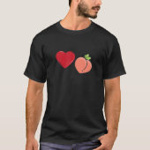 Funny Albern Grinder Liebe Peach Gay Pride Spaß T-Shirt (Vorderseite)