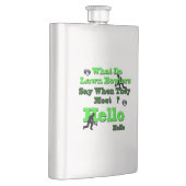 Funny Albern Lawn Bowls Gruß, Hip Flask Flachmann (Rechts)