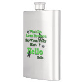 Funny Albern Lawn Bowls Gruß, Hip Flask Flachmann (Links)
