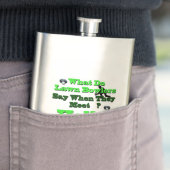 Funny Albern Lawn Bowls Gruß, Hip Flask Flachmann (Beispiel)