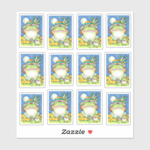 FUNNY ALBERN MUTTER FROG IN DRESS & BABY ANGEBOT AUFKLEBER