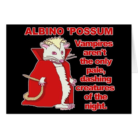 Funny Albino Possum Vampire Animal (Vorderseite (Horizontal))