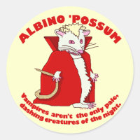 Funny Albino Possum Vampire Spaß