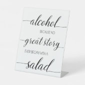 Funny Alcohol Bar Pedestal Zeichen Sockelschild (Vorderseite)