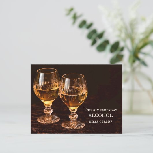 Funny Alcohol Drinks werden bald gut Postcard Postkarte (Stehend Vorderseite)