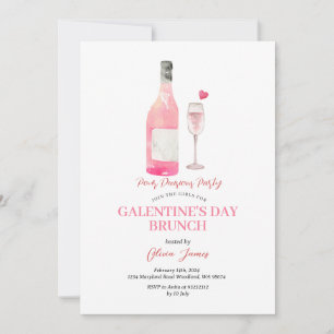 Funny Alcohol Galentine's Day Party Brunch Dinner Einladung