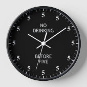 Funny Alcohol Lovers Barkeeper Pub Bar Clock Uhr (Vorderseite)