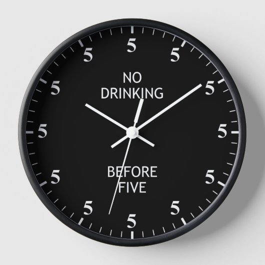 Funny Alcohol Lovers Barkeeper Pub Bar Clock Uhr (Vorderseite)