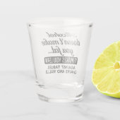 Funny Alcohol macht dich nicht fett Schnapsglas (Rückseite)