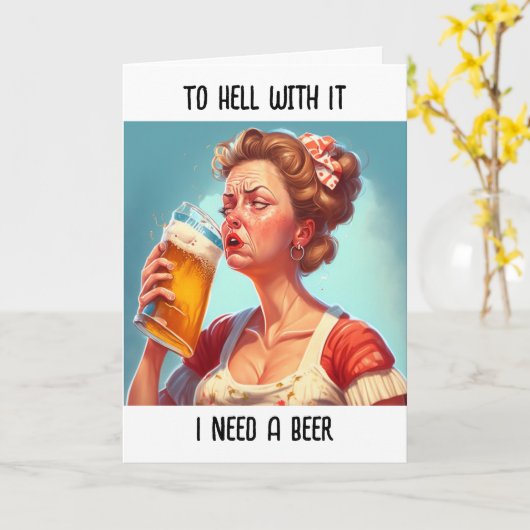 Funny Alcohol Spaß Karte (Gelbe Blume)