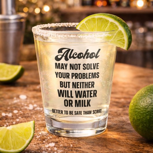Funny Alcohol wird Ihre Probleme möglicherweise ni Schnapsglas