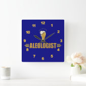 Funny Ale und Bier Quadratische Wanduhr (Zuhause)