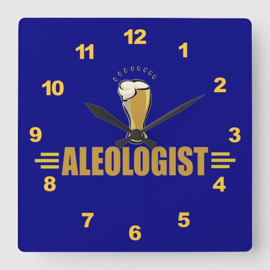 Funny Ale und Bier Quadratische Wanduhr (Vorderseite)