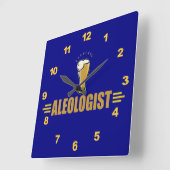 Funny Ale und Bier Quadratische Wanduhr (Winkel)