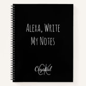 Funny Alexa Write My Notes Monogram Notizblock (Vorderseite)
