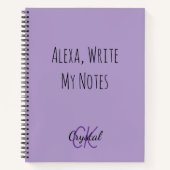 Funny Alexa Write My Notes Monogram Notizblock (Vorderseite)